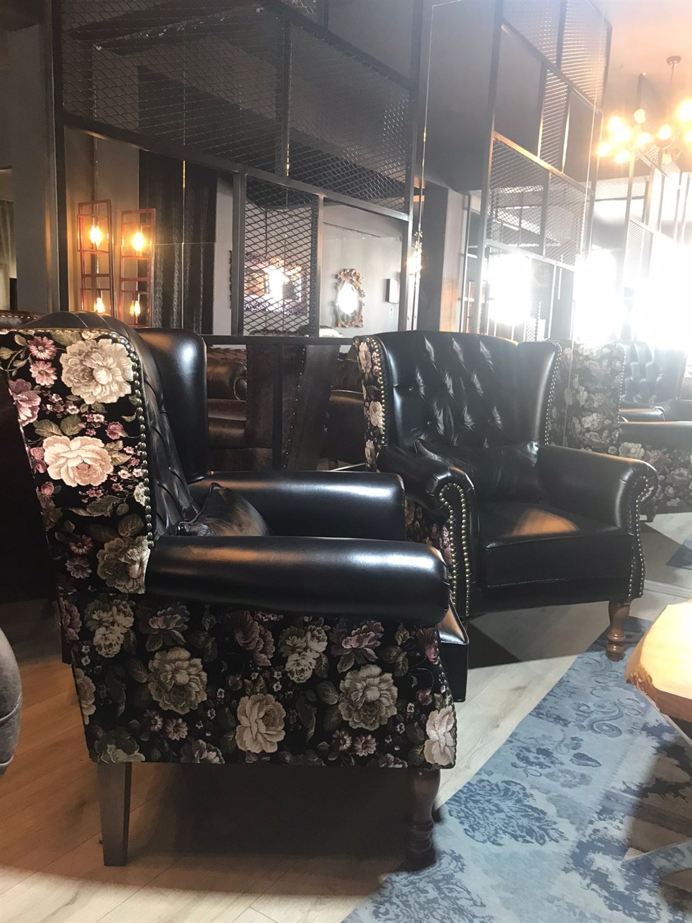 3A HAKİKİ DERİ BRİTANYA CHESTERFİELD TAKIMI 3+1+1