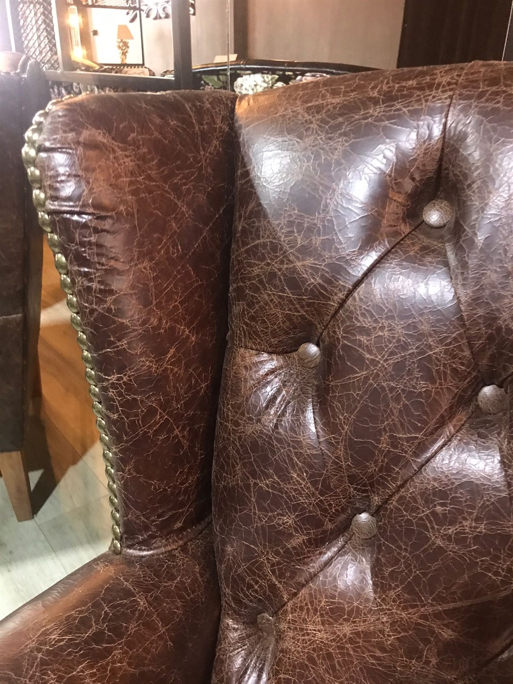 3A HAKİKİ DERİ OLD NAVY CHESTERFİELD TAKIMI 