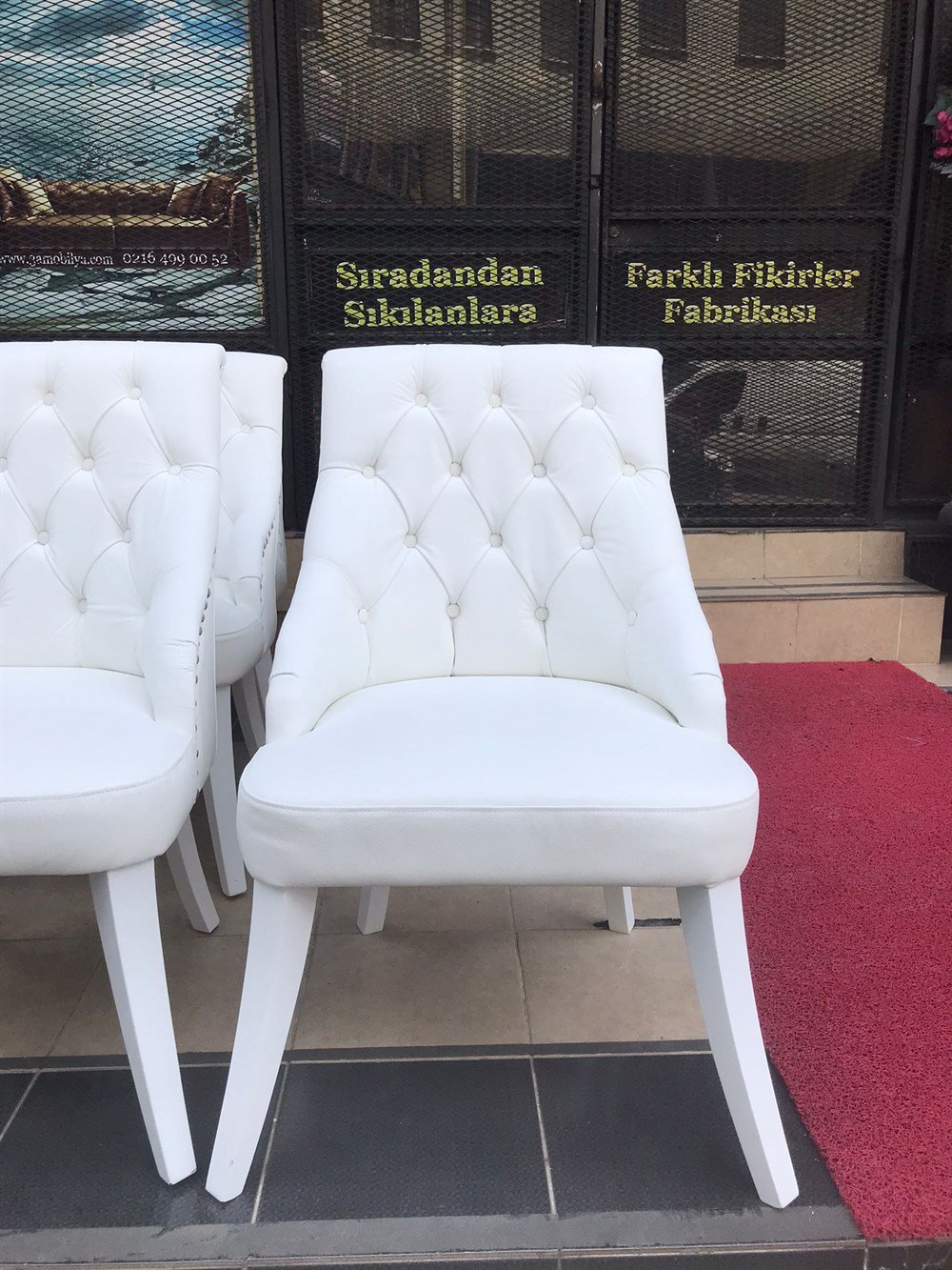 3A HAKİKİ DERİ WHİTE SWAN LUXURY CHAİR