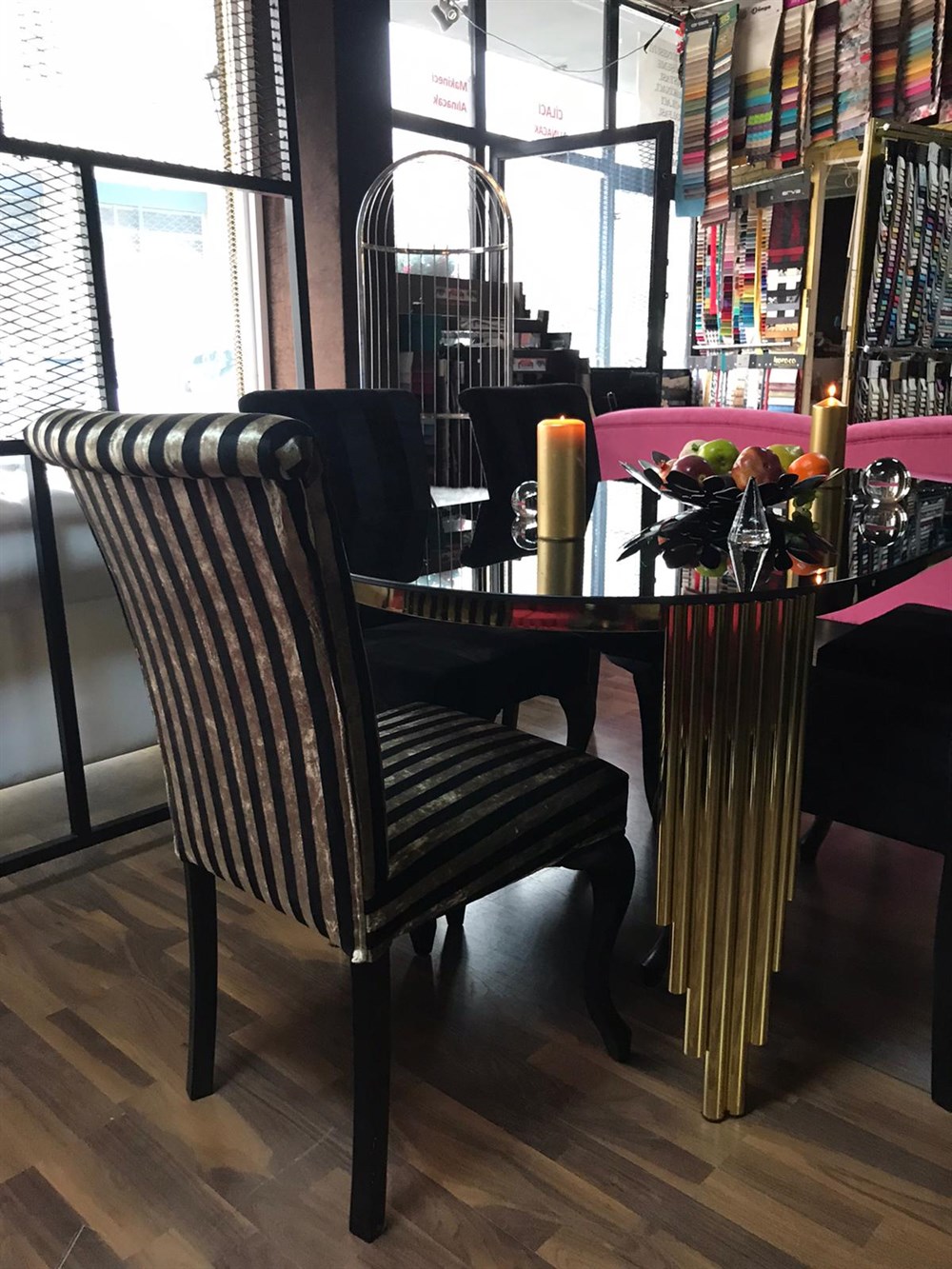 3A LUXURY GOLD & BLACK YEMEK TAKIMI