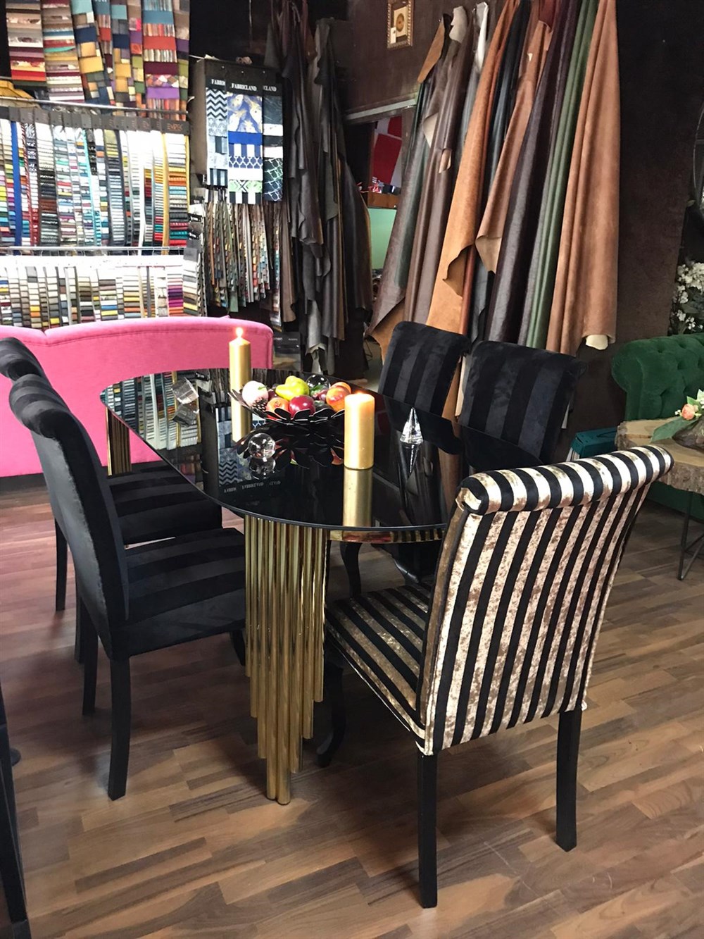 3A LUXURY GOLD & BLACK YEMEK TAKIMI