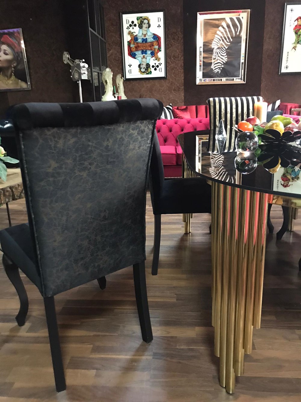 3A LUXURY GOLD & BLACK YEMEK TAKIMI