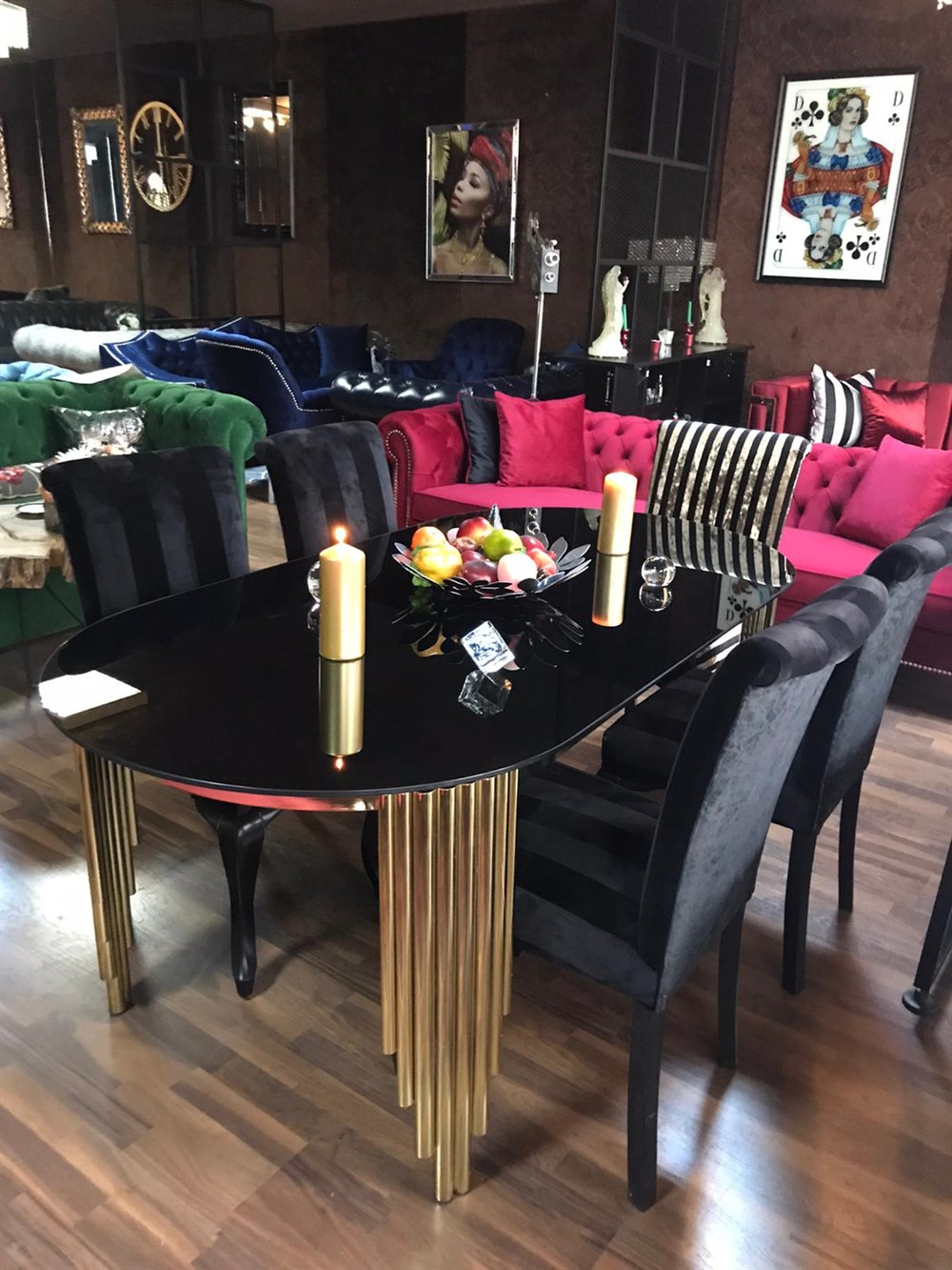 3A LUXURY GOLD & BLACK YEMEK TAKIMI