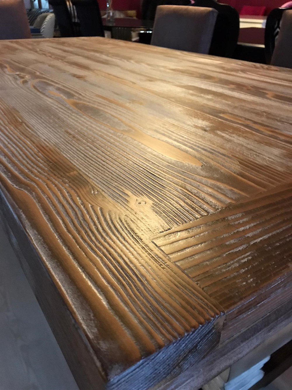 3A MABİLYA OLD NAVY DOĞAL AĞAÇ YEMEK MASASI TAKIMI