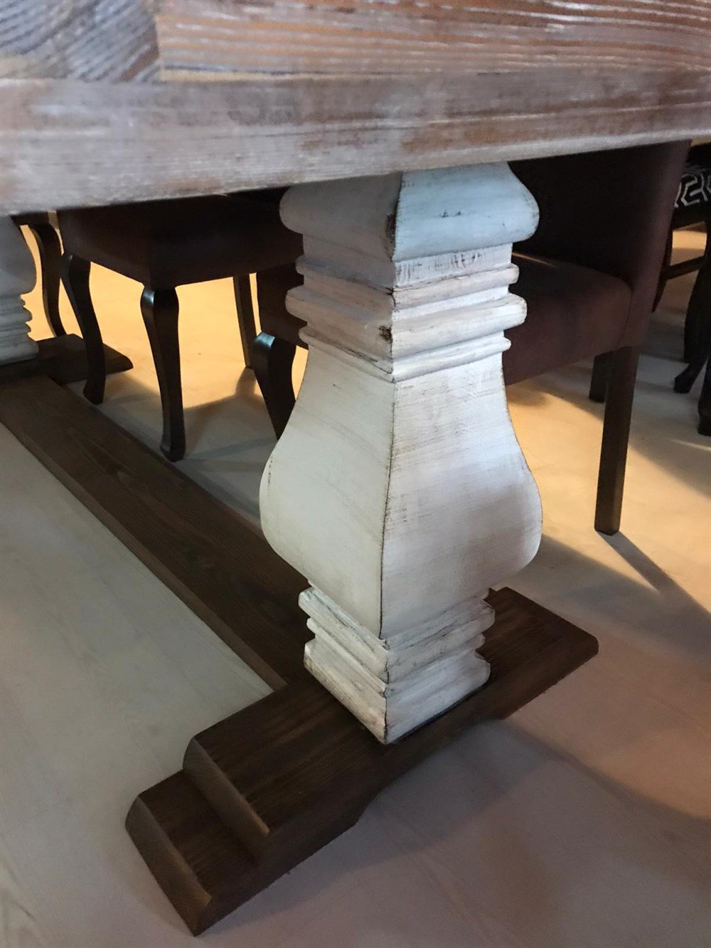 3A MABİLYA OLD NAVY DOĞAL AĞAÇ YEMEK MASASI TAKIMI