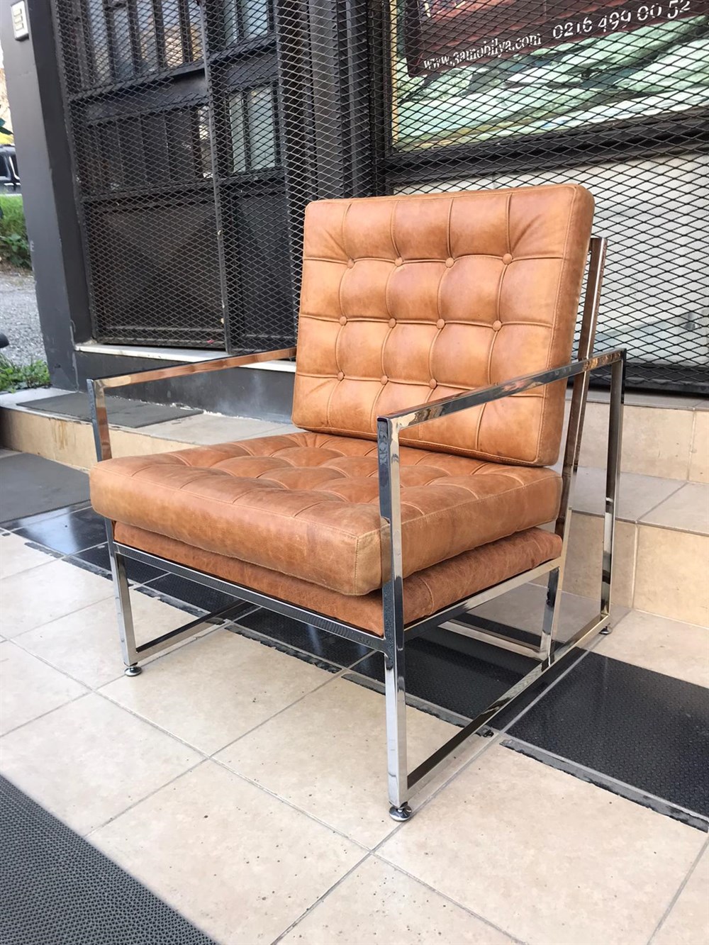 3A MOBİLYA  ELEGANCE HAKİKİ DERİ BERJER 