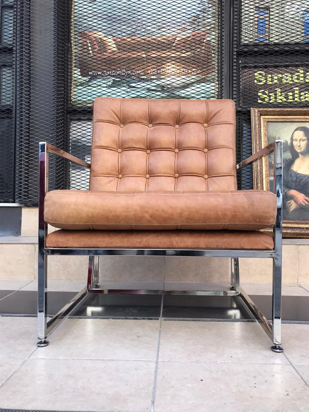 3A MOBİLYA  ELEGANCE HAKİKİ DERİ BERJER 