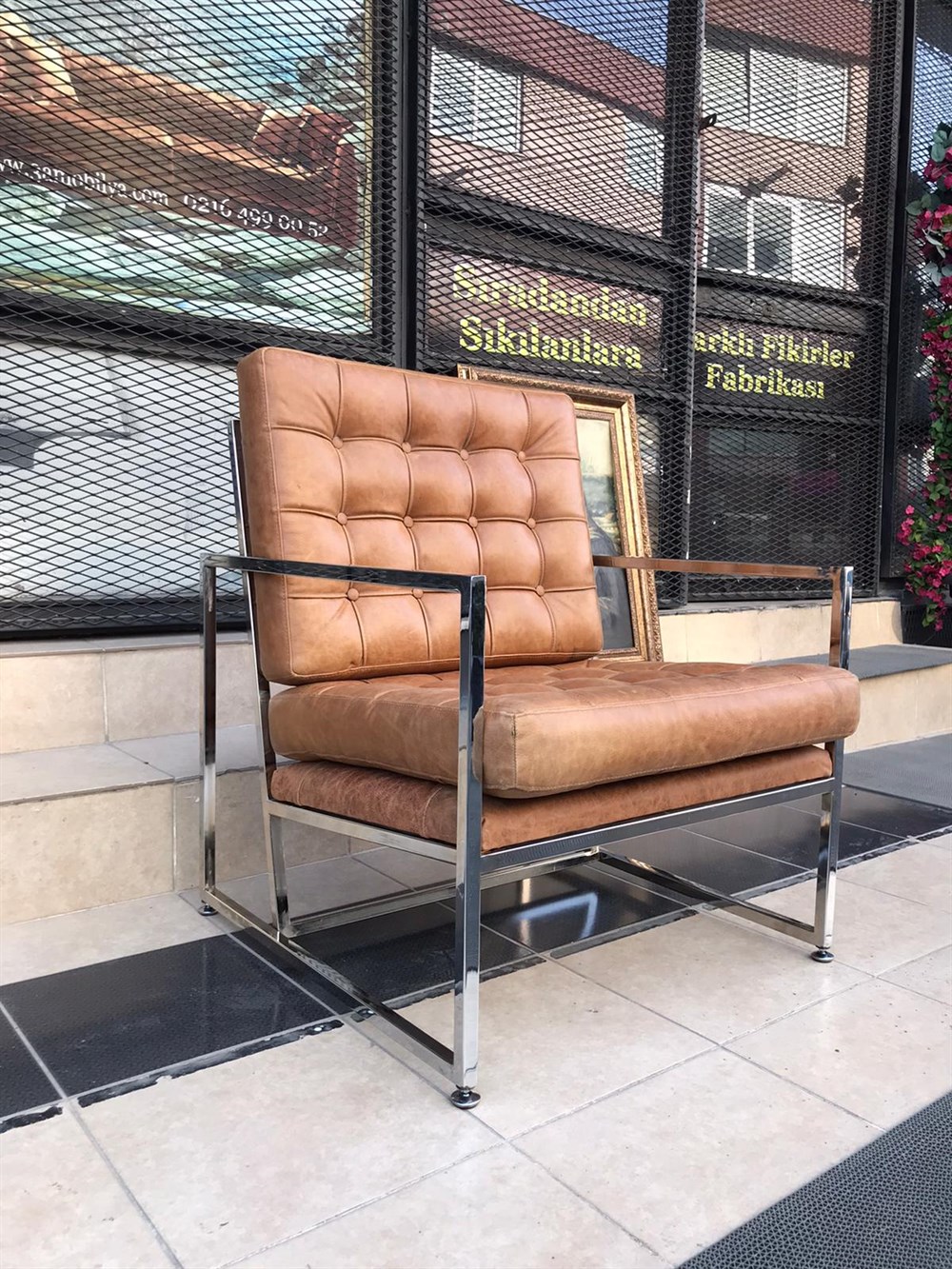 3A MOBİLYA  ELEGANCE HAKİKİ DERİ BERJER 