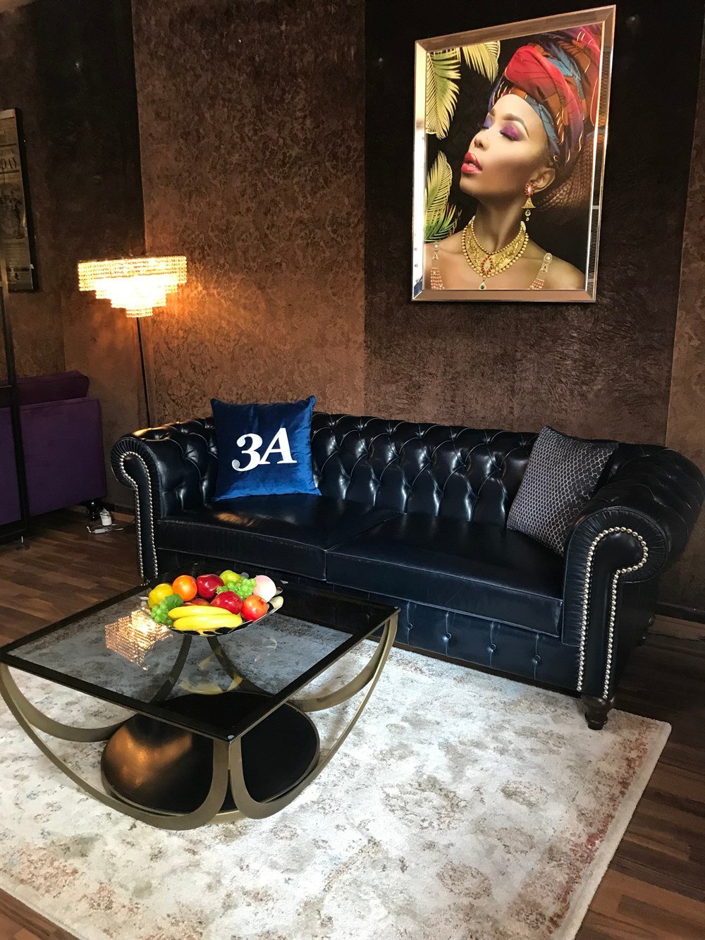 3A MOBİLYA  NEW DARK BLUE CHESTERFİELD