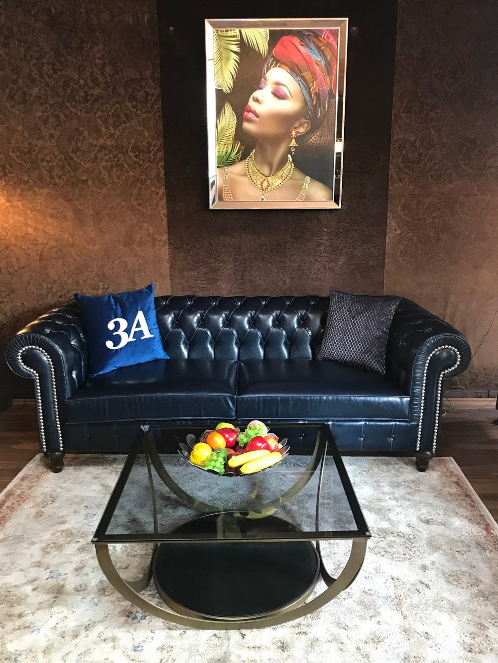 3A MOBİLYA  NEW DARK BLUE CHESTERFİELD