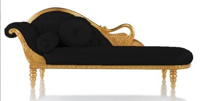 3A Mobilya Altın Varaklı Josephine Daybed