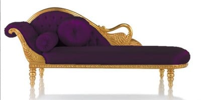 3A Mobilya Altın Varaklı Josephine Daybed