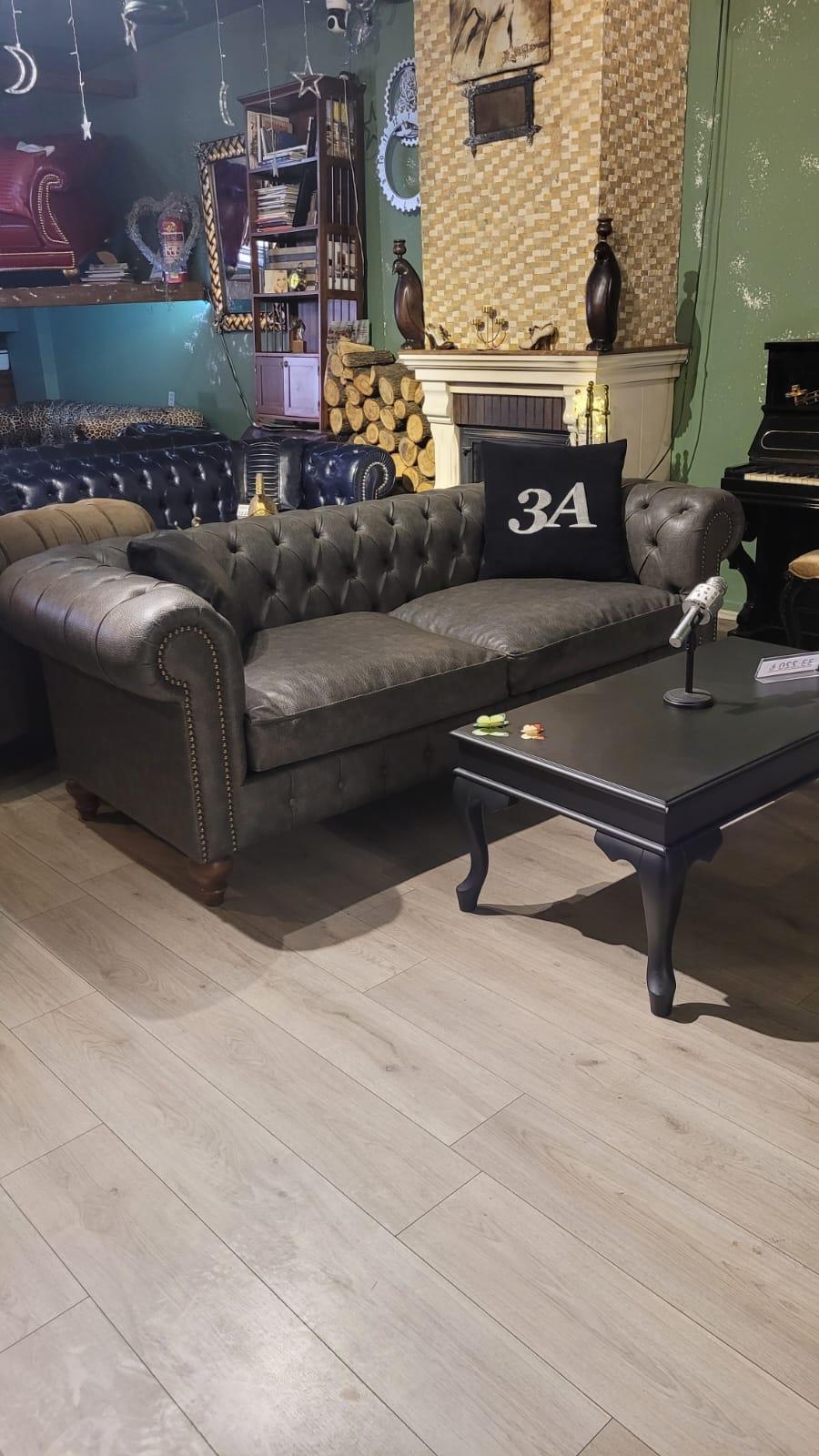 3A MOBİLYA ANGERS CHESTERFİELD  3+1 BERJER 