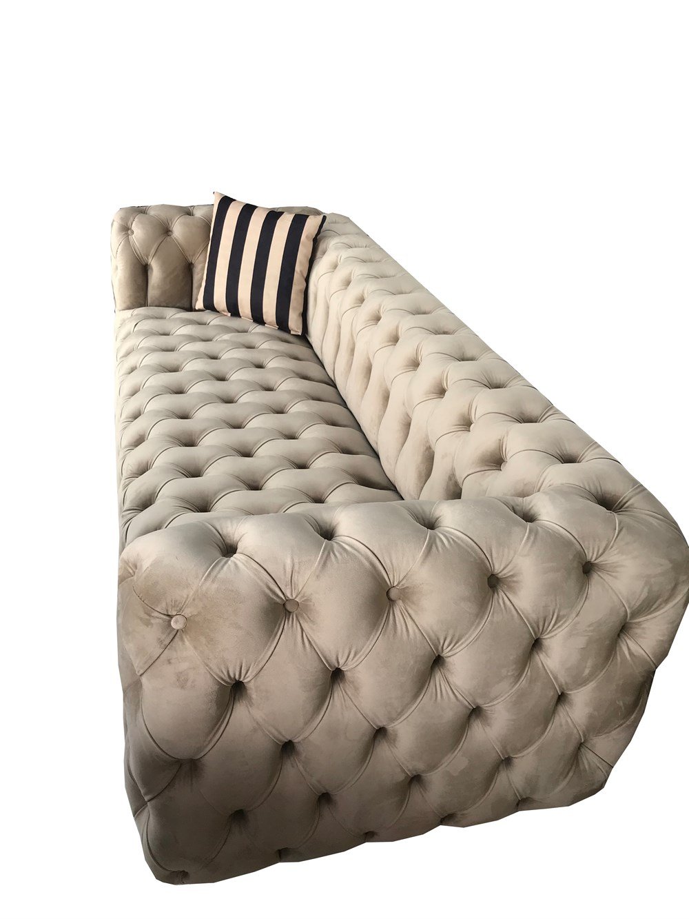 3A Mobilya Antrisit Gri Ful Kapitone Baxter