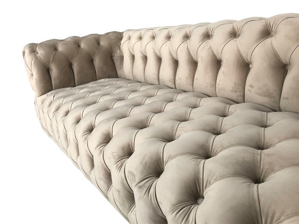 3A Mobilya Antrisit Gri Ful Kapitone Baxter