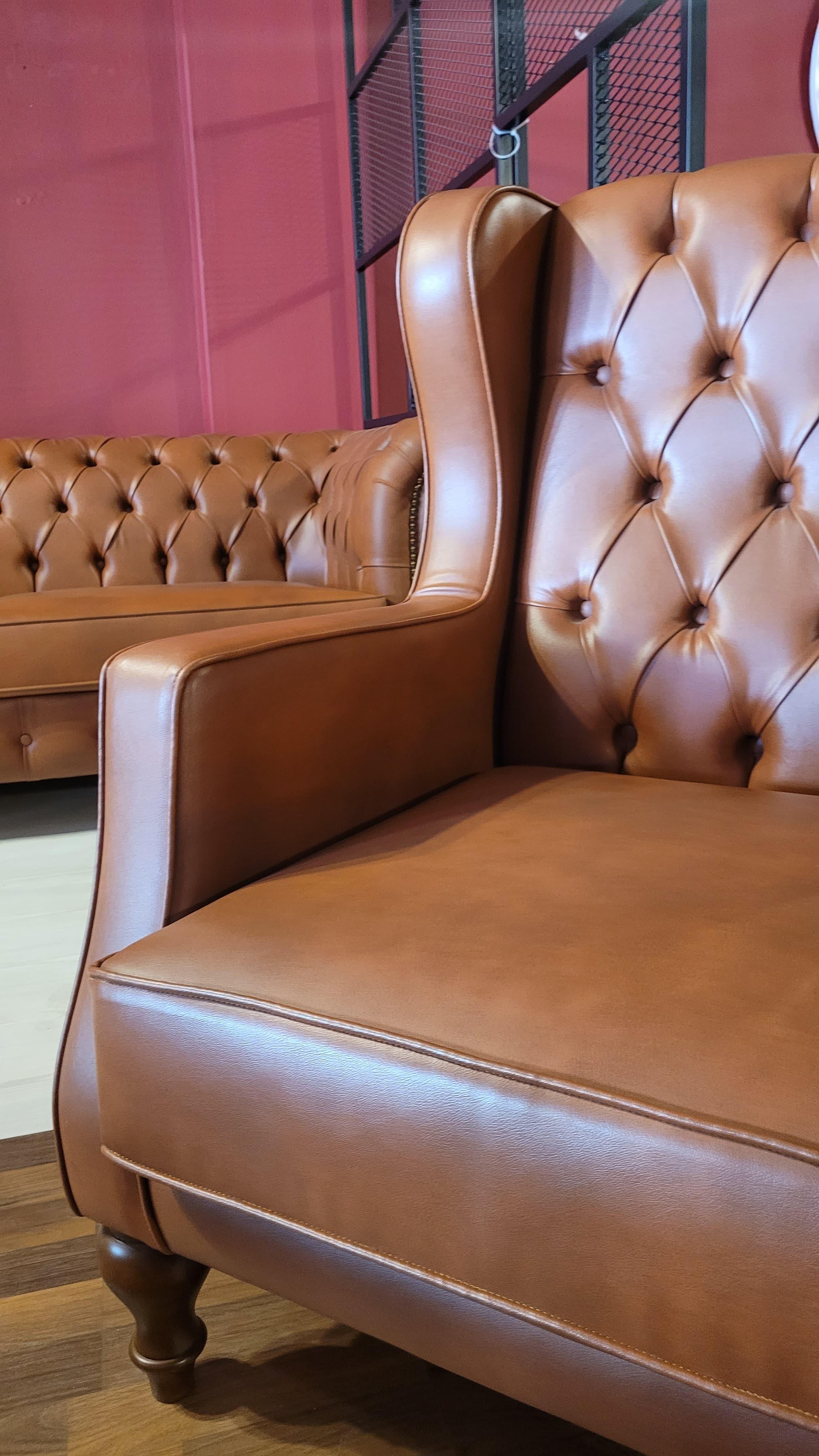 3A MOBİLYA ATLAS TABA CHESTERFİELD BERJER 3+1