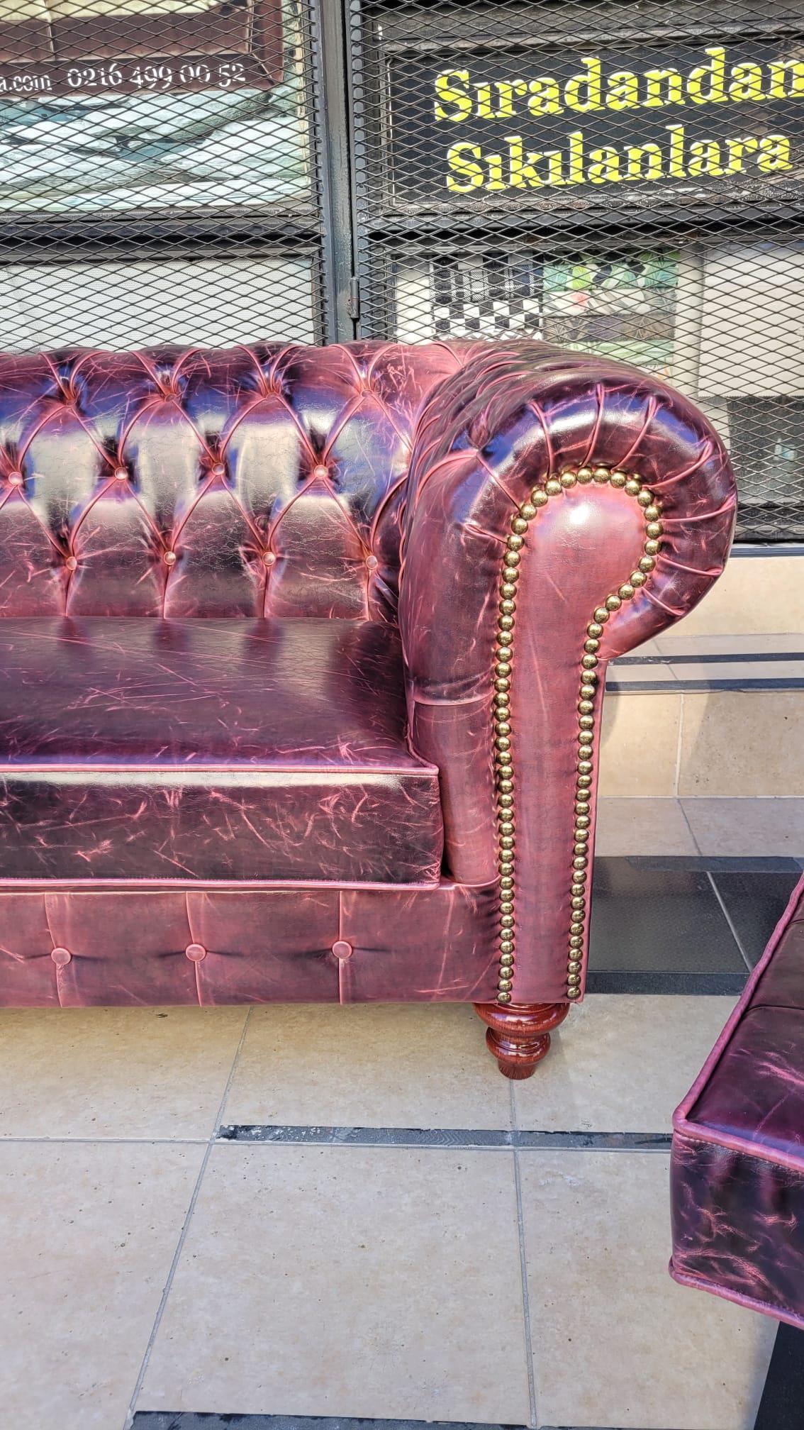 3A MOBİLYA BARCELONA CHESTERFİELD TAKIMI 3+1+1