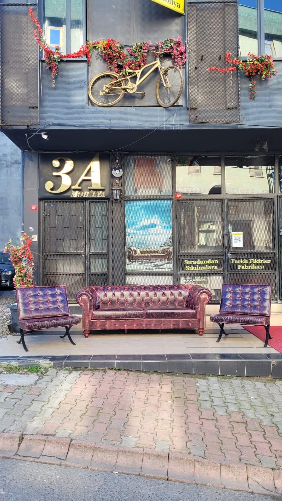 3A MOBİLYA BARCELONA CHESTERFİELD TAKIMI 3+1+1