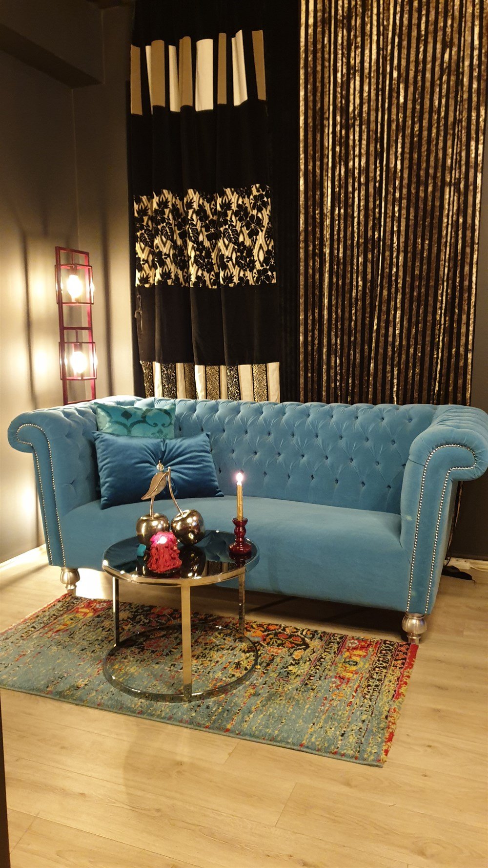 3A Mobilya Bebek Mavisi Chestefield