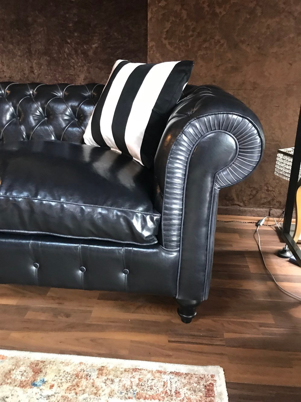 3A MOBİLYA BLACK İTHAL PULLAP CHESTERFİELD