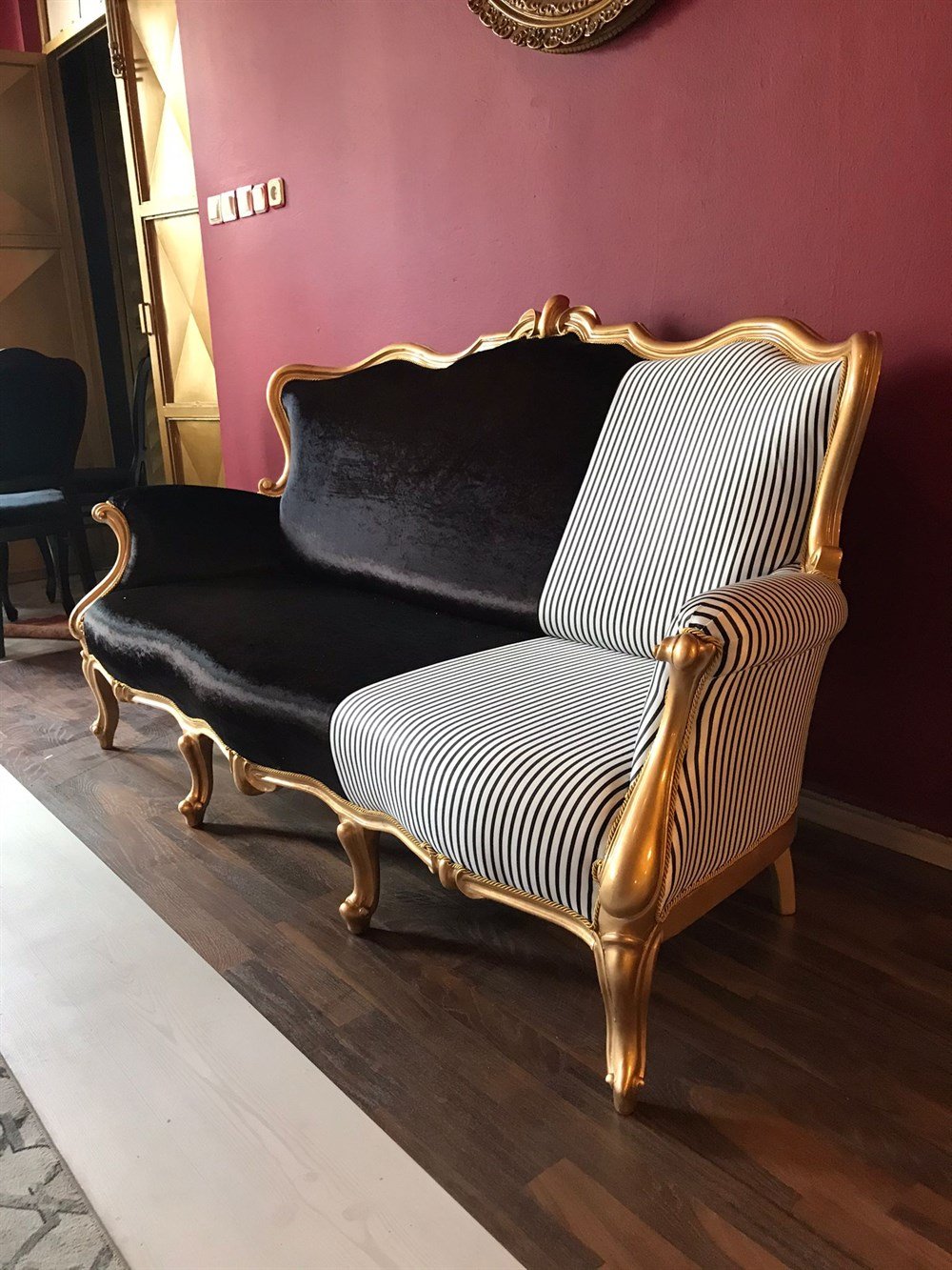 3A MOBİLYA  BLACK & WHİTA ROYAL KLASİK KANEPE 