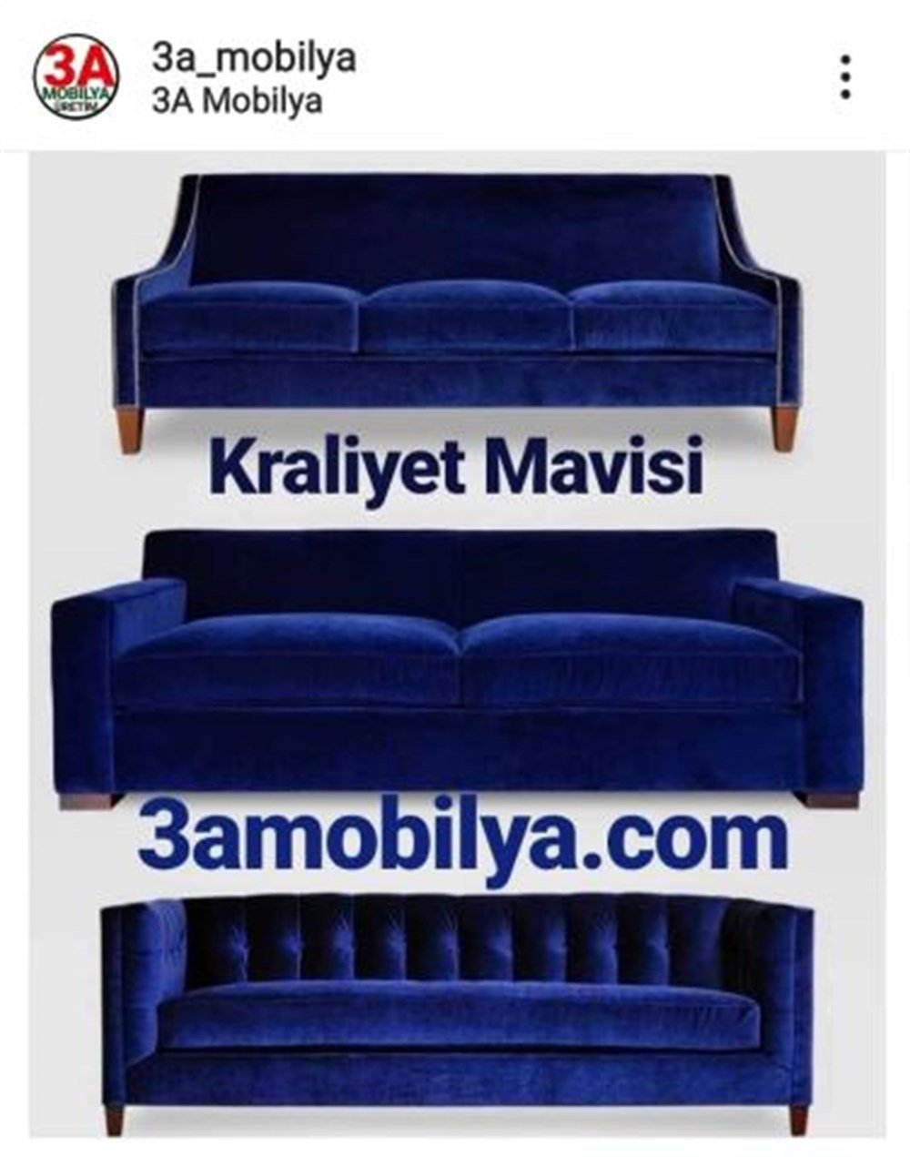 3A MOBİLYA BLUE LUXORY KANEPE 