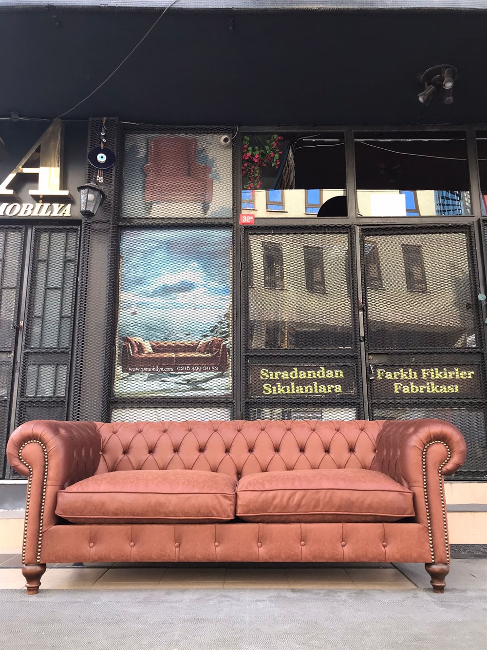 3A MOBİLYA BOEY NUBUK CHESTERFİELD