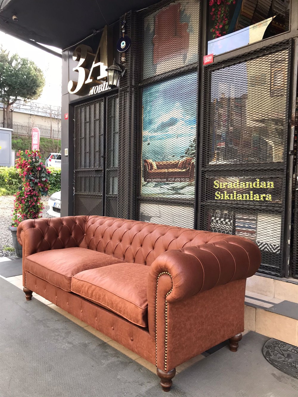 3A MOBİLYA BOEY NUBUK CHESTERFİELD