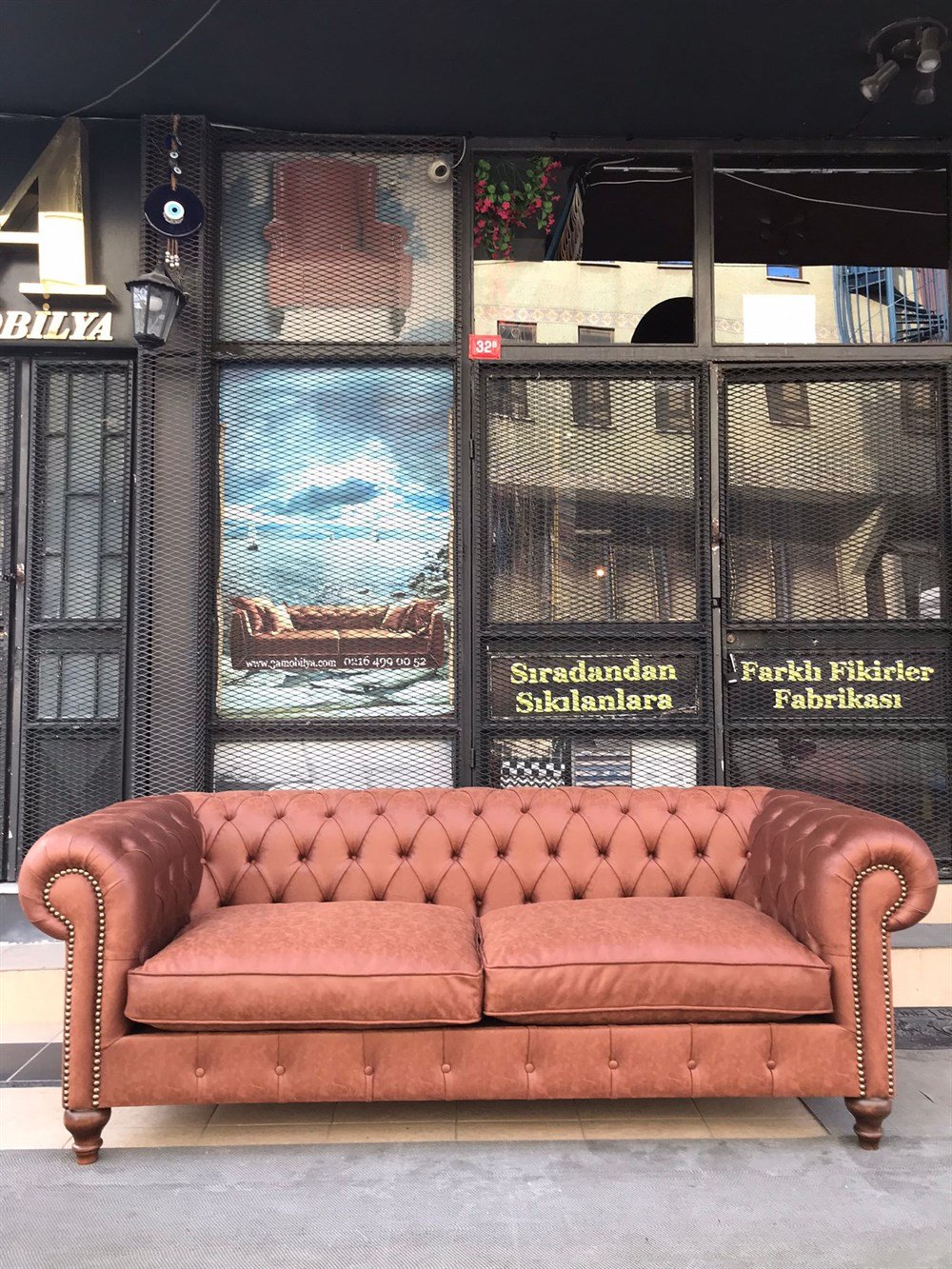 3A MOBİLYA BOEY NUBUK CHESTERFİELD