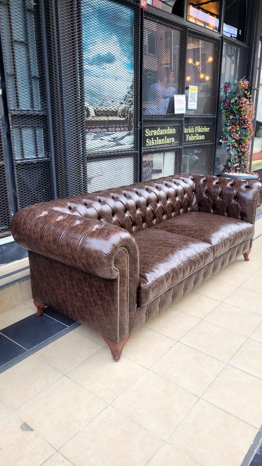 3A MOBİLYA BROWN MAGİC CHESTERFİELD 