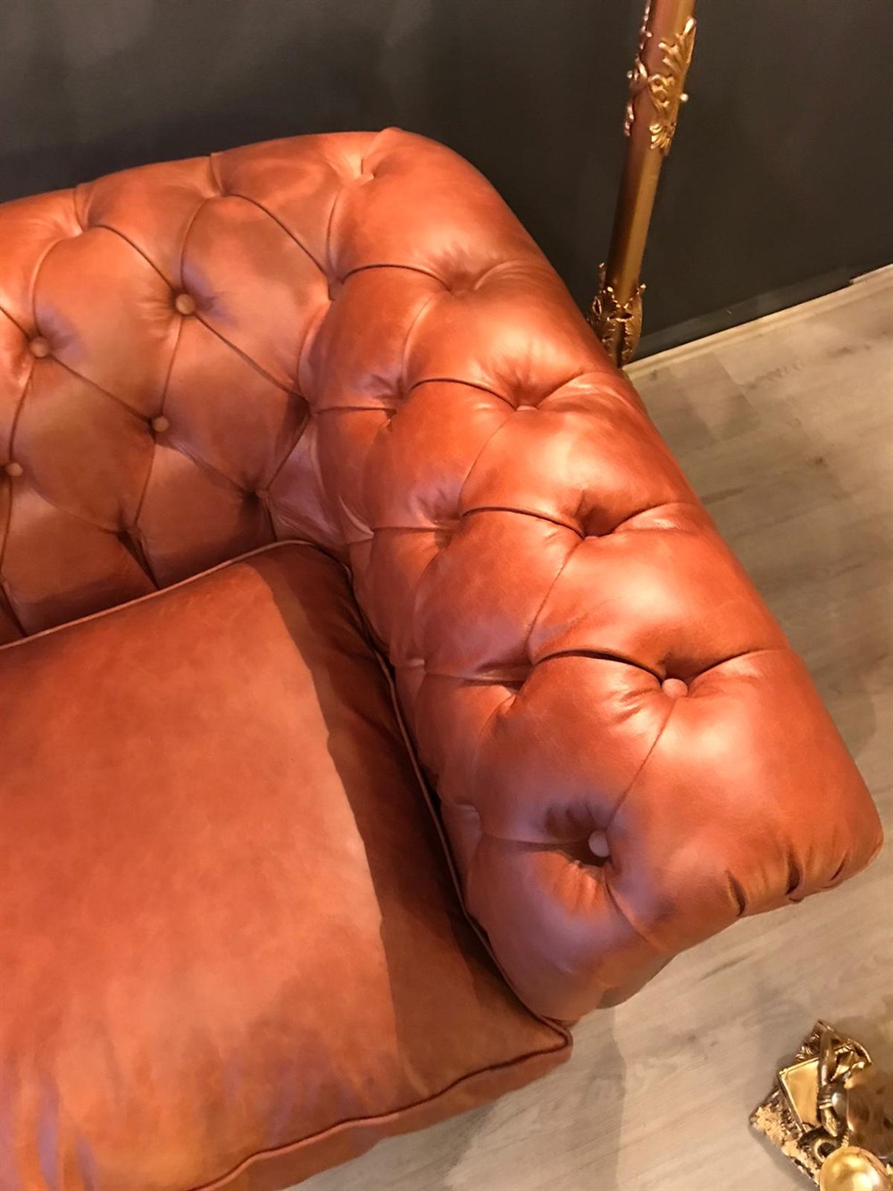 3A MOBİLYA BUFALO HAKİKİ DERİ CHESTERFİELD