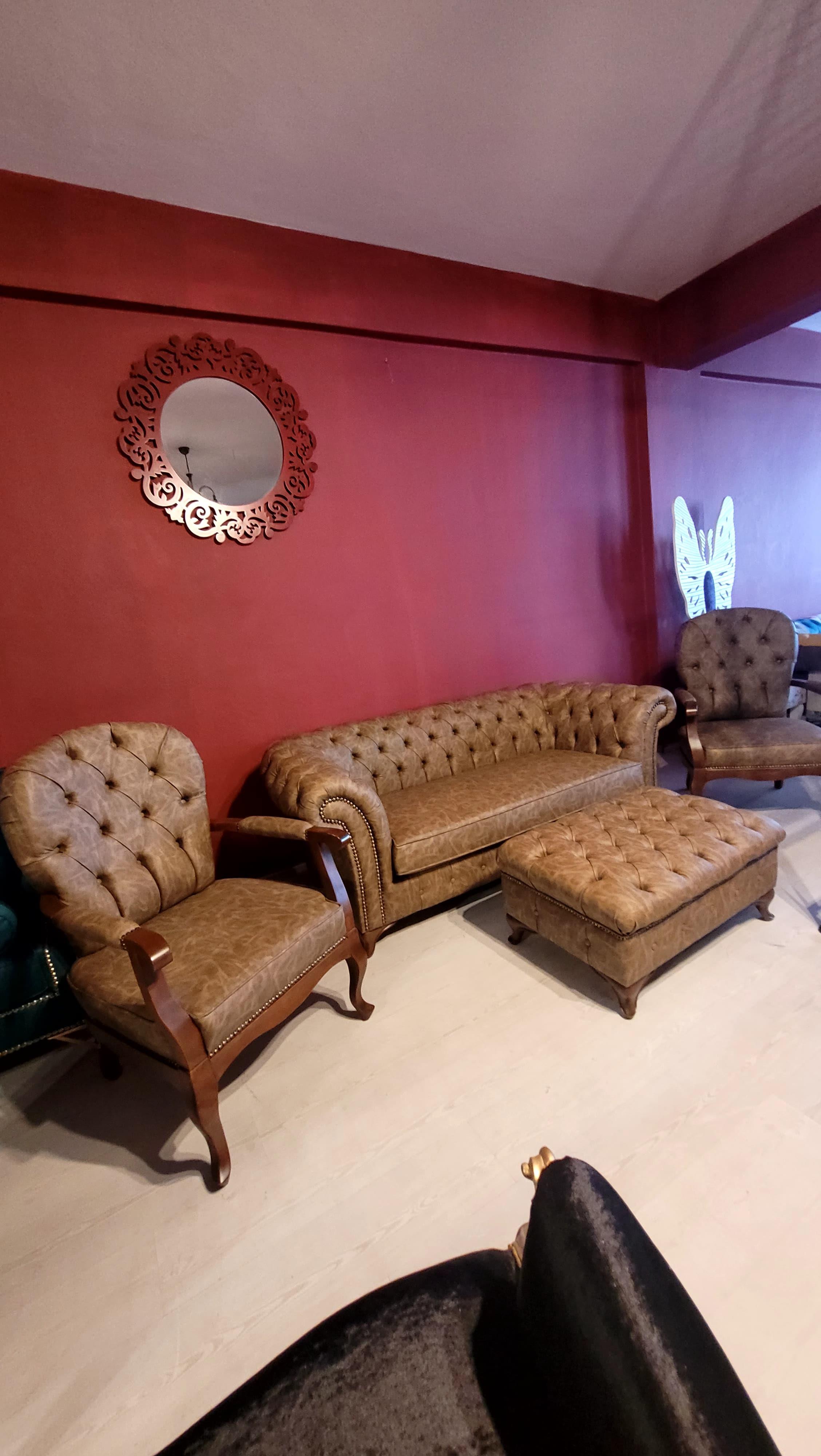 3A MOBİLYA CALİFORNİA CHESTERFİELD TAKIMI 3+1+1+PUF 