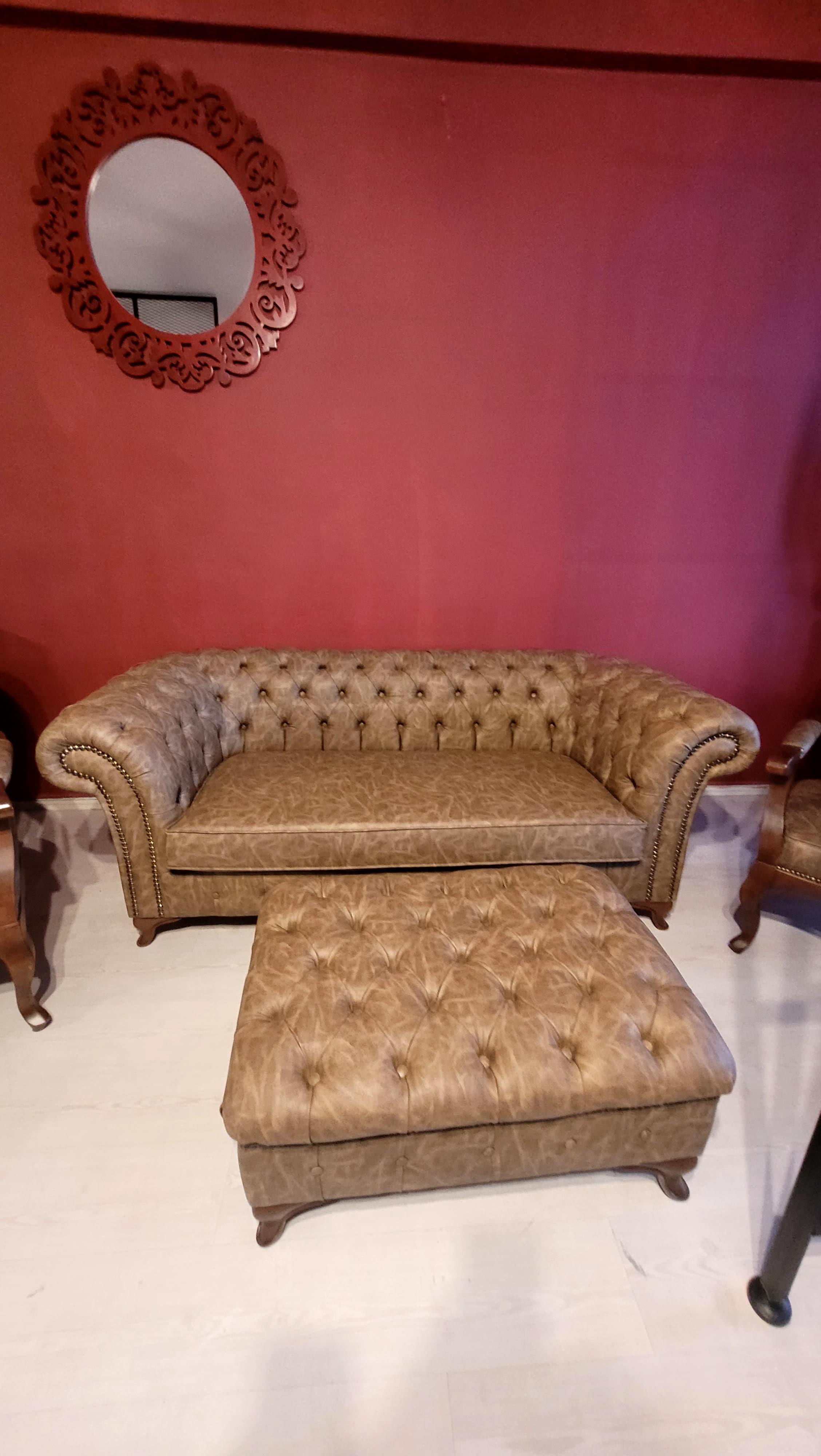 3A MOBİLYA CALİFORNİA CHESTERFİELD TAKIMI 3+1+1+PUF 