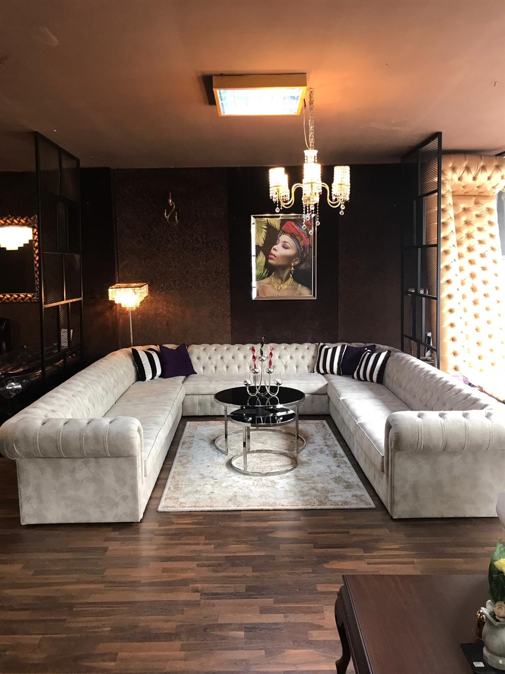 3A MOBİLYA CHESTERFİELD U  KANEPE