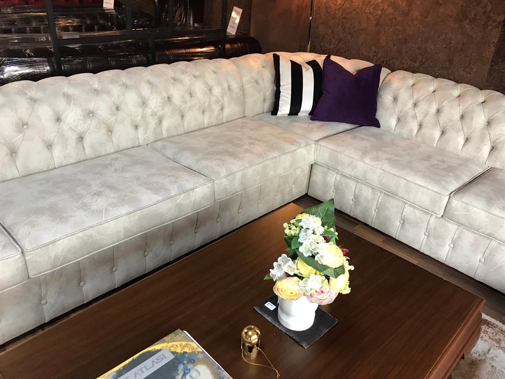 3A MOBİLYA CHESTERFİELD U  KANEPE