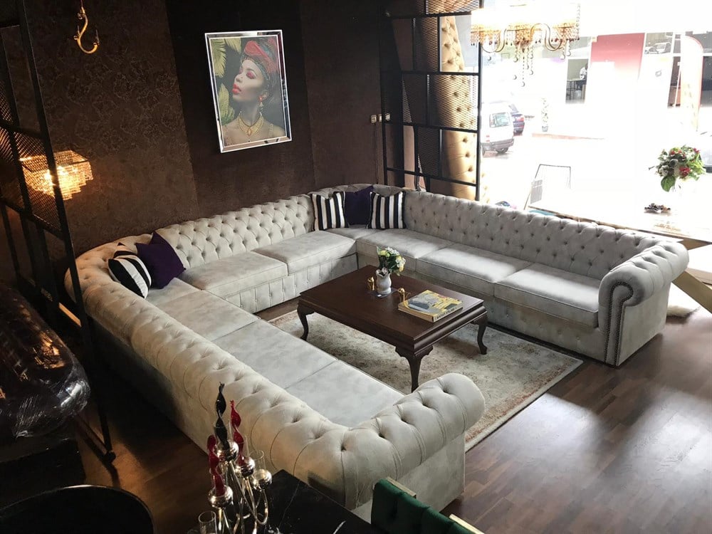 3A MOBİLYA CHESTERFİELD U  KANEPE