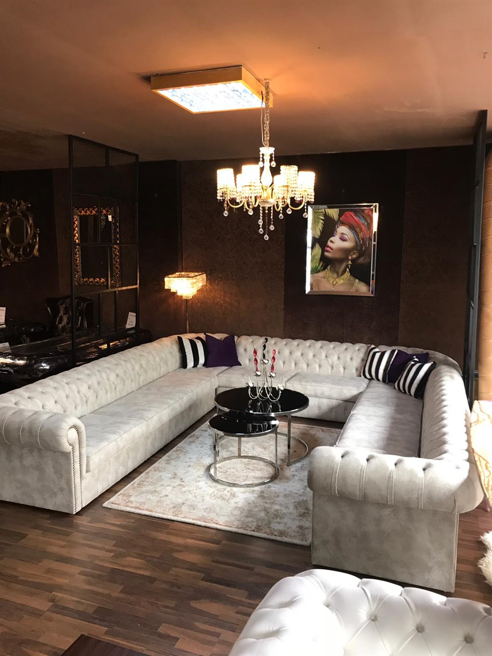 3A MOBİLYA CHESTERFİELD U  KANEPE