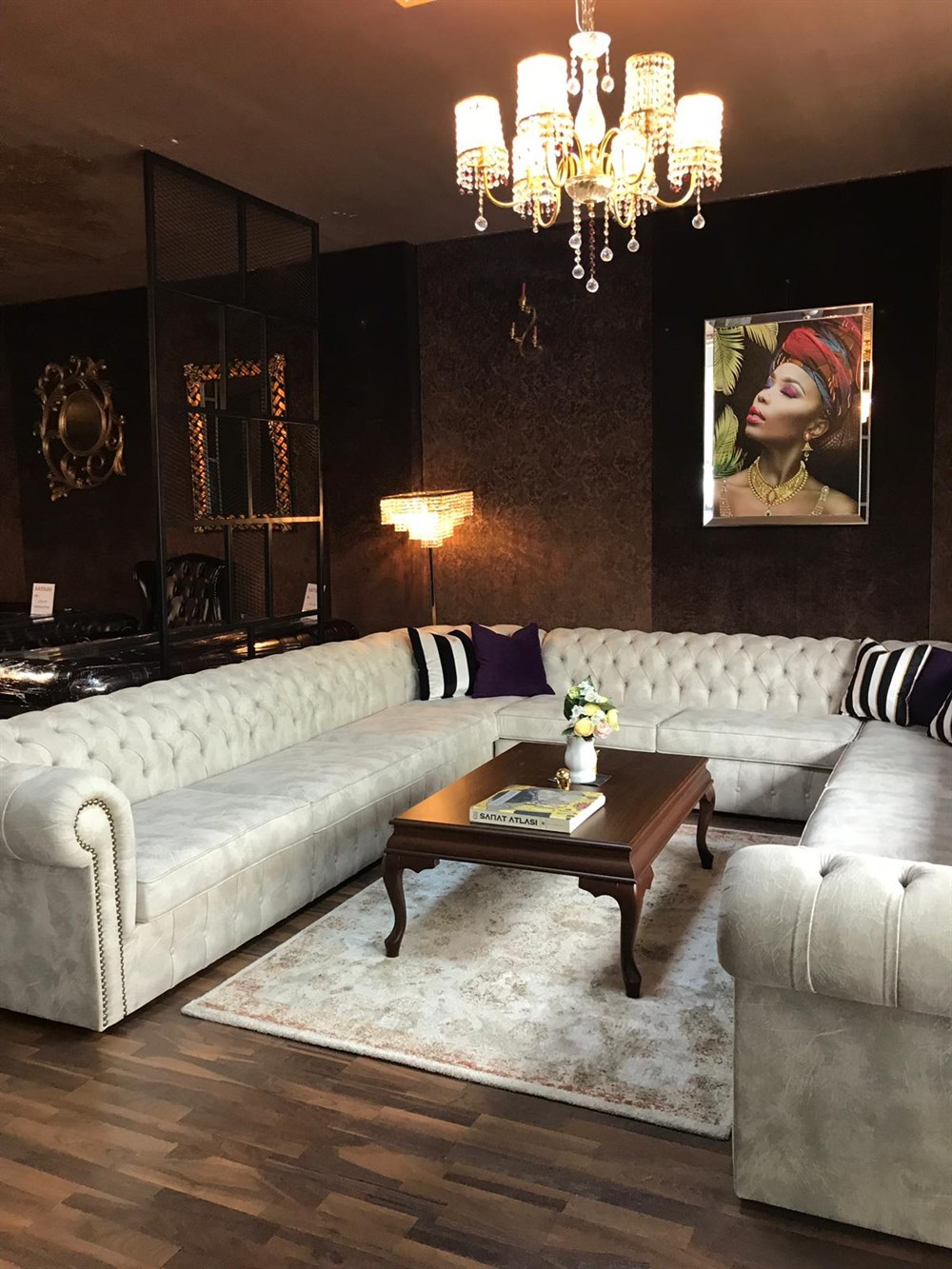 3A MOBİLYA CHESTERFİELD U  KANEPE