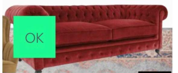 3A MOBİLYA CLARET RED CHESTERFIELD