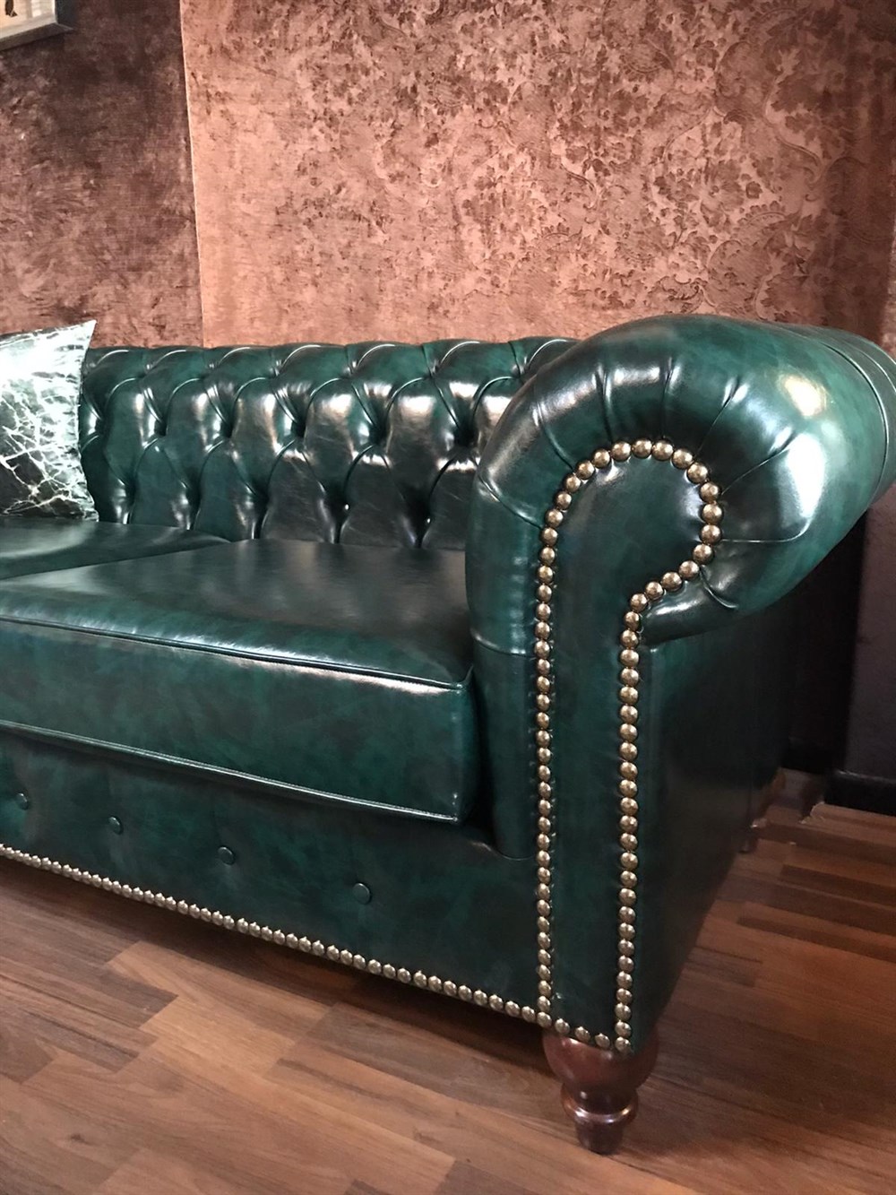 3A Mobilya Dark Green Chesterfield