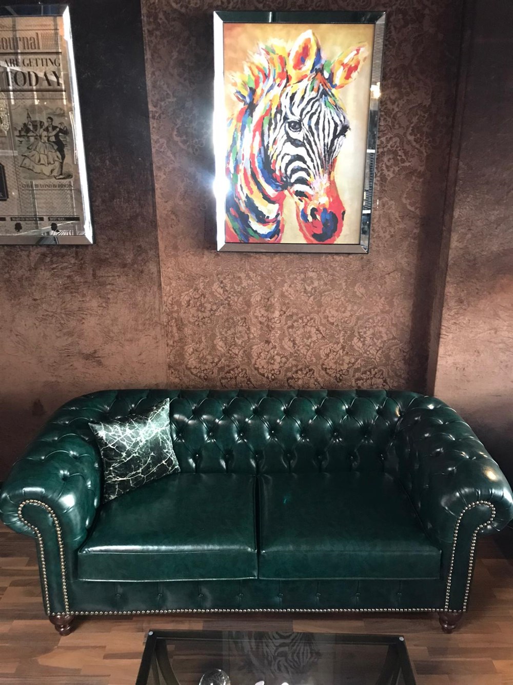 3A Mobilya Dark Green Chesterfield