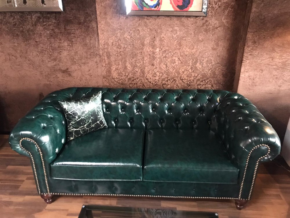 3A Mobilya Dark Green Chesterfield