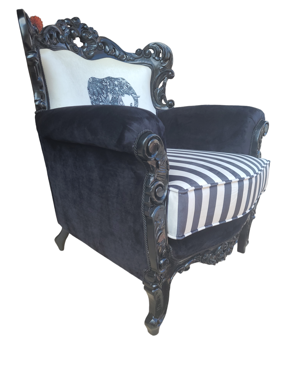 3A MOBİLYA DİGİTAL BLACK RETRO BERJER 