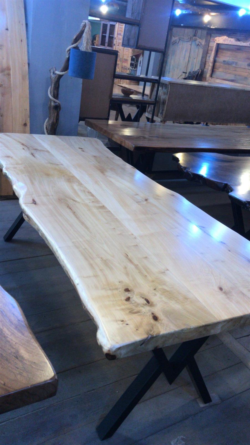 3A MOBİLYA DOĞAL  MAZEL AĞAÇ MASA DOĞAL KESİM 