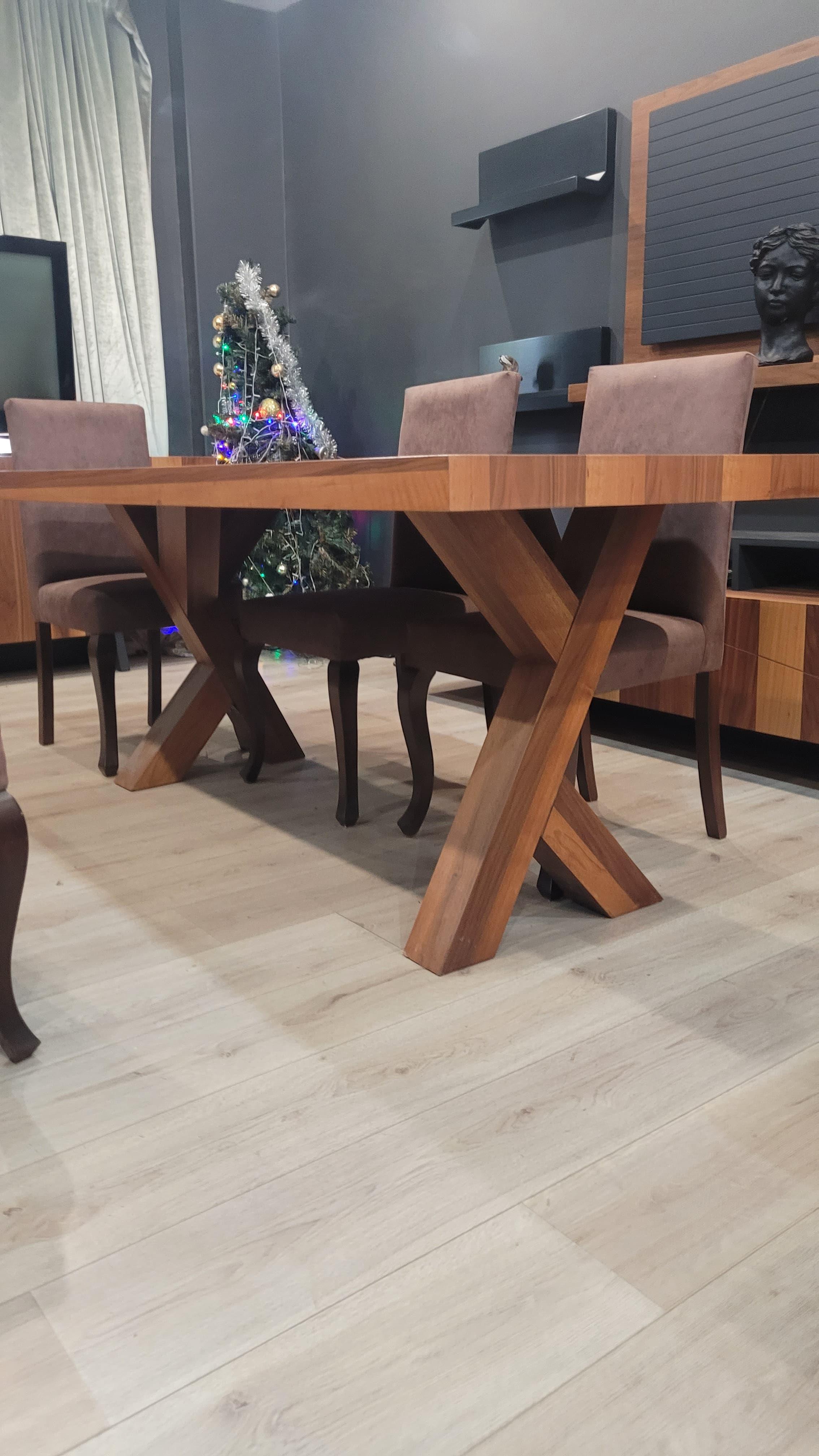 3A MOBİLYA DOĞAL CEVİZ AĞACI  MASA 