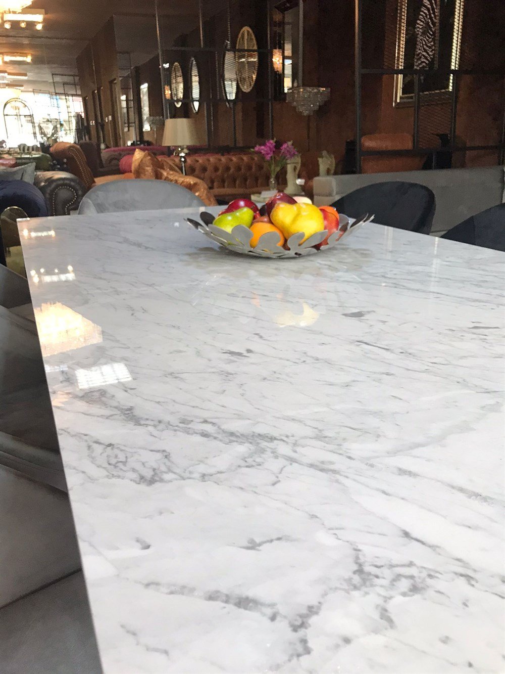 3A MOBİLYA ELEGANCE  MERMER YEMEK TAKIMI