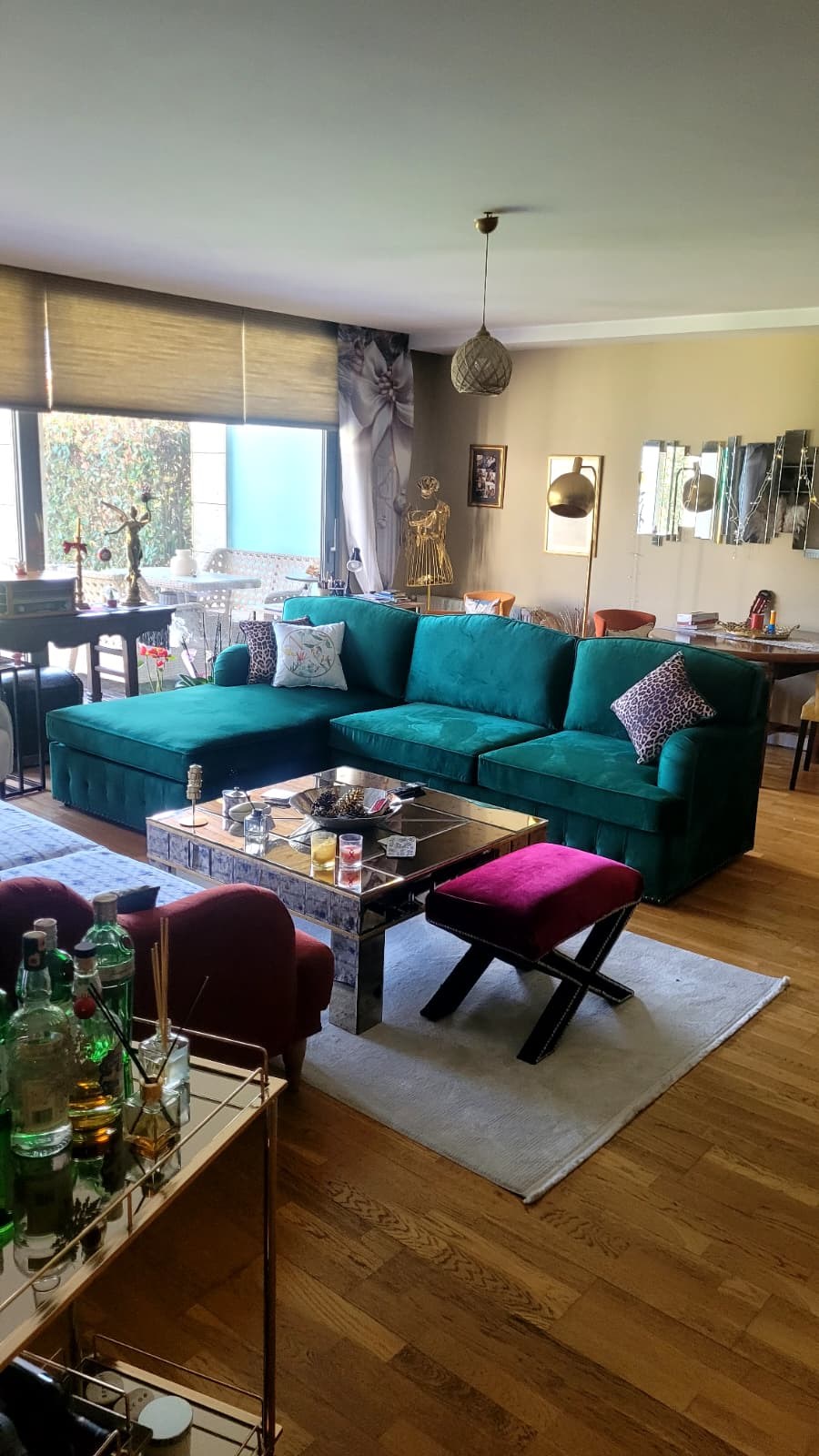 3A MOBİLYA EMERALD GREEN L KANEPE KÖŞE KOLTUK 