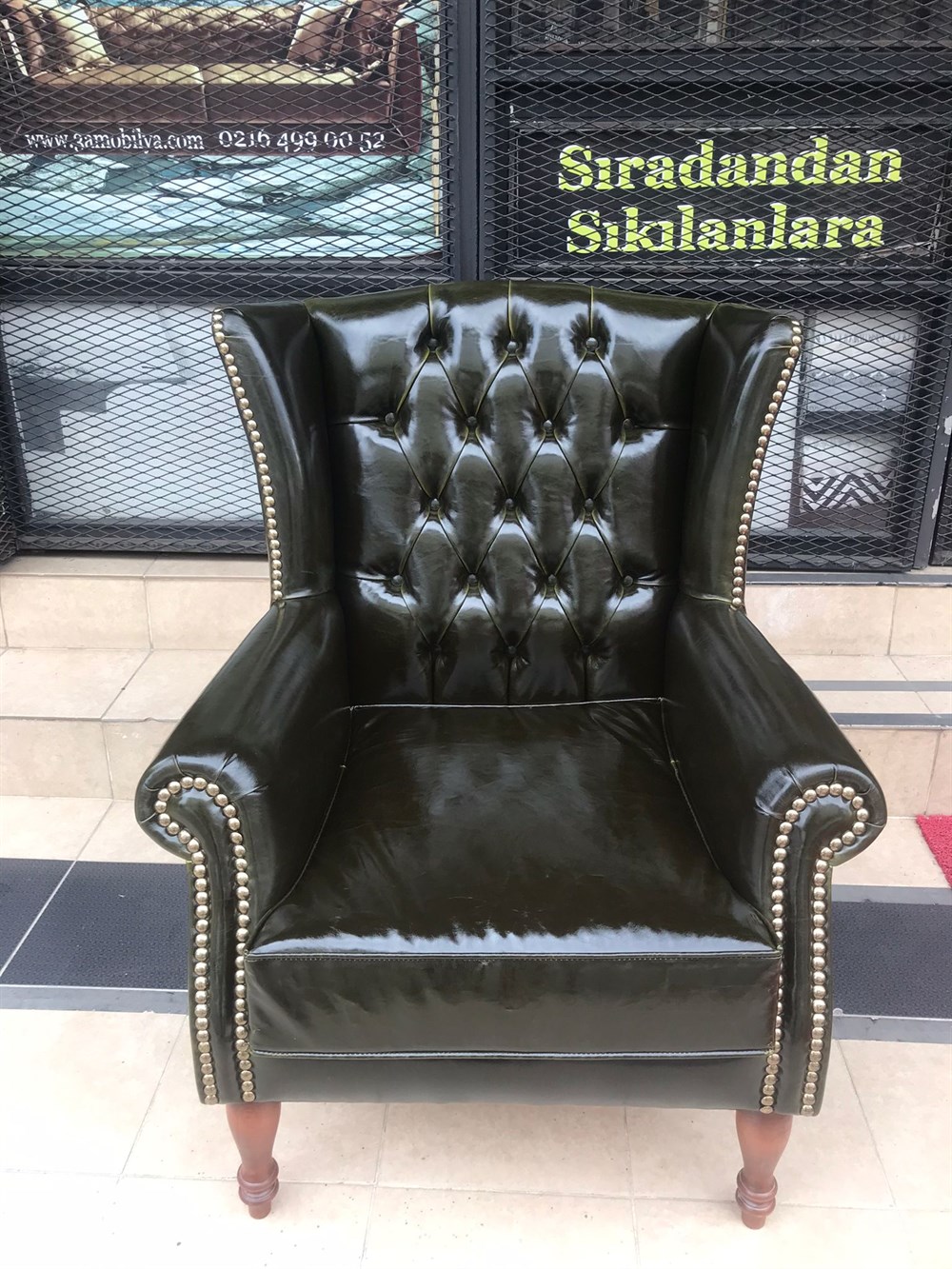 3A MOBİLYA ENGLİSH GREEN PULLAP BERJER 