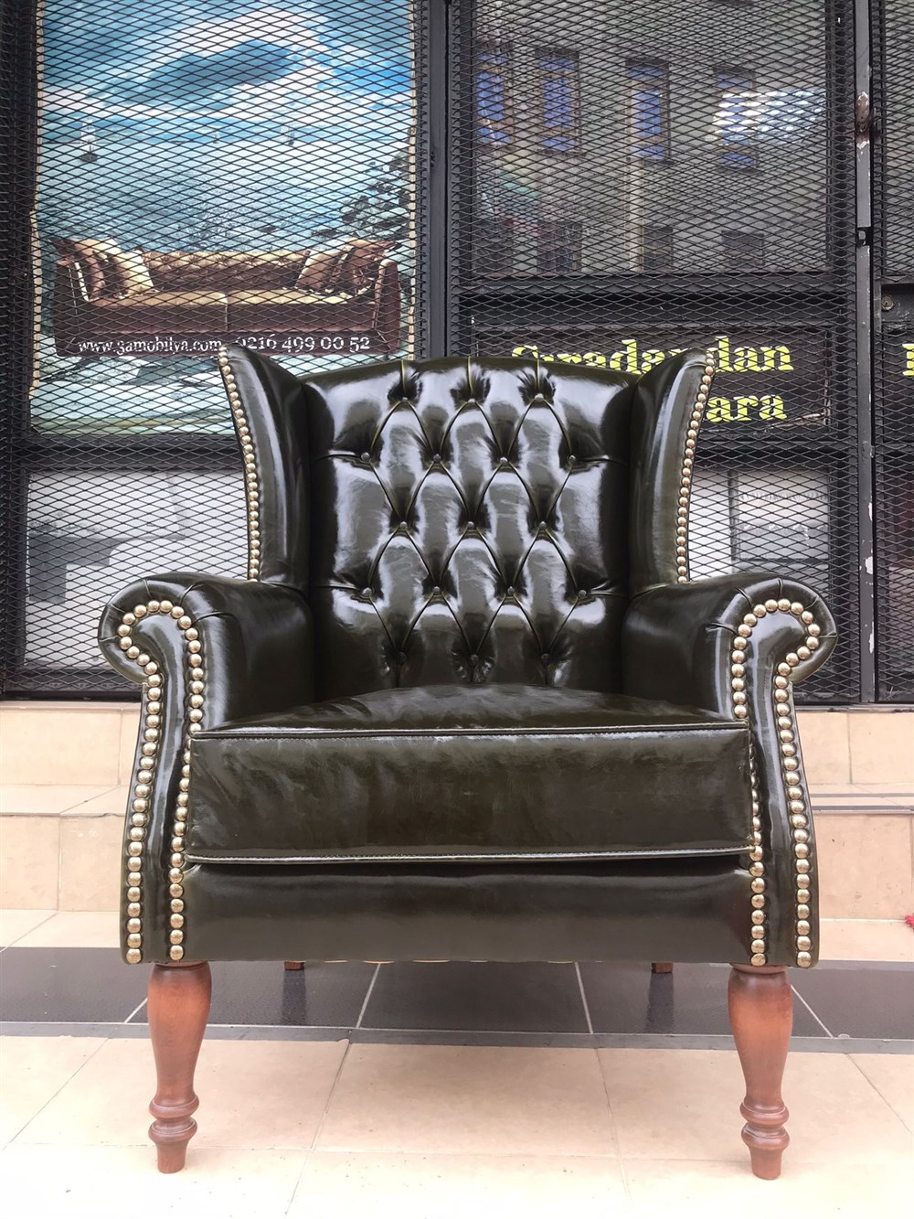 3A MOBİLYA ENGLİSH GREEN PULLAP BERJER 