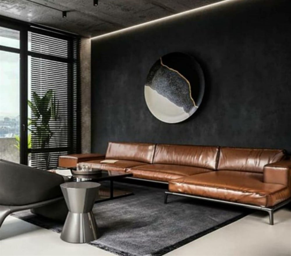 3A MOBİLYA GERÇEK DERİ L KANEPE